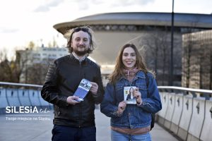Lider RAŚ i kandydat do sejmiku Marek Nowara i kandydatka do rady Katowic Aleksandra Szczepańska